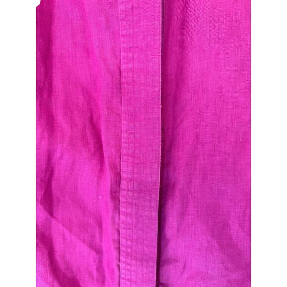 Nygard Collection Button Up Blouse Linen Lagenlook Mandarin Collar Size 16 - Picture 9 of 15